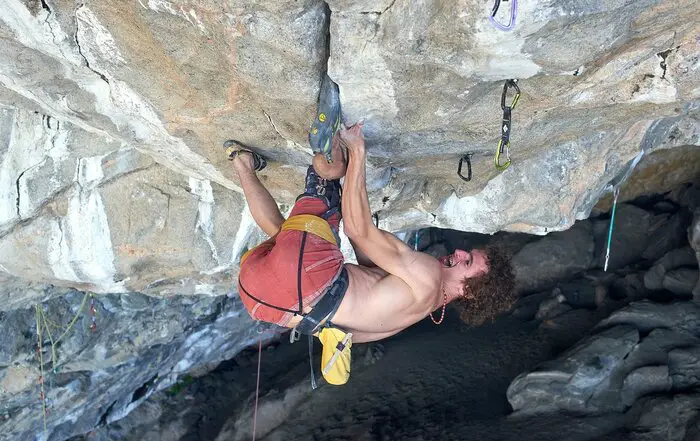 Adam Ondra climbing 9c Norway