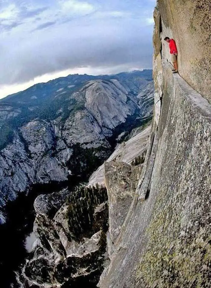Alex Honnold on Thank God Ledge, Yosemite