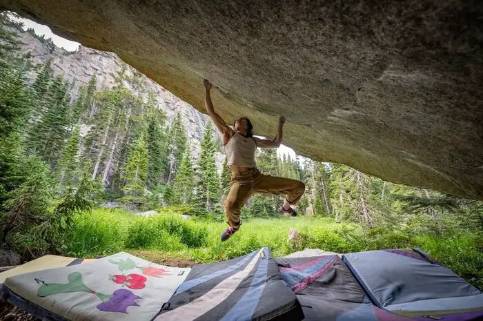 Katie Lamb climbing Box Therapy