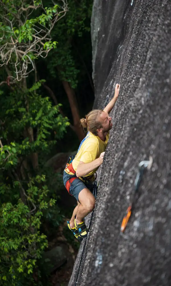 climber on granite