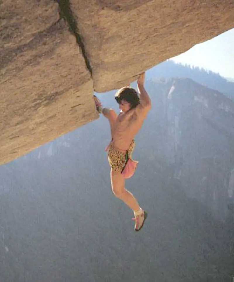 Wolfgang Gullich free soloing Separate Reality