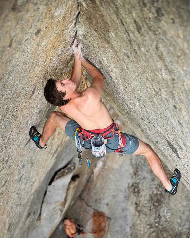 Jordan Cannon climbing Grand Illusion