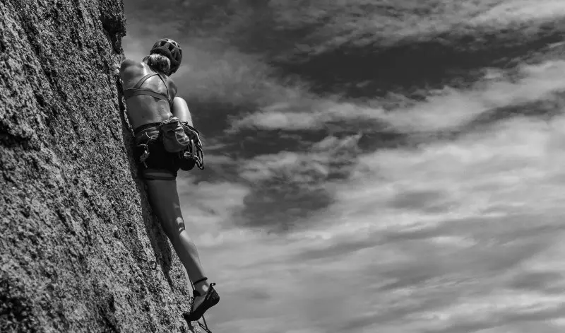 climber on slab