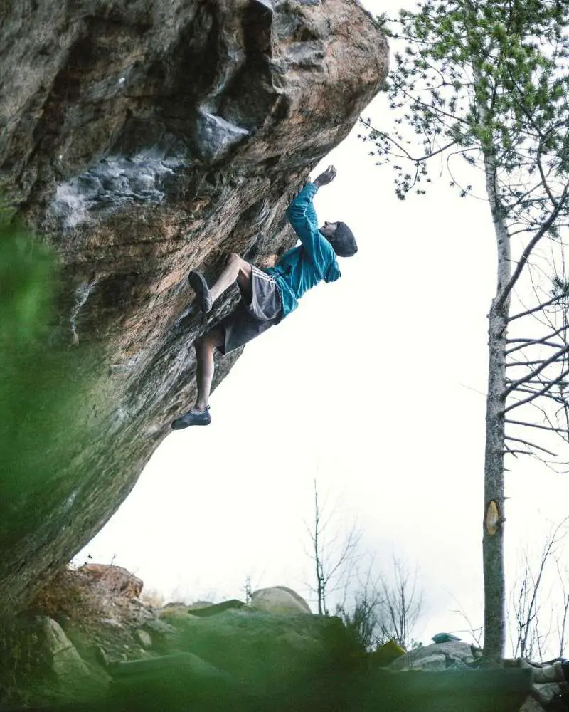Dave Graham making third ascent of Hypnotized Minds