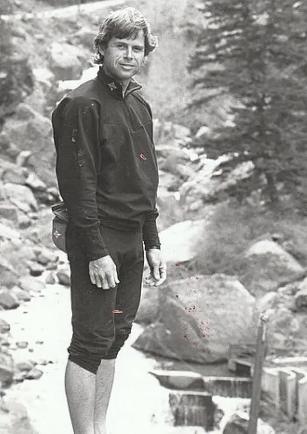 Peter Croft in Eldorado Canyon in the 90s