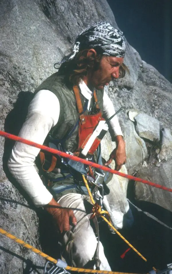 Jim Bridwell on the rock in Yosemite