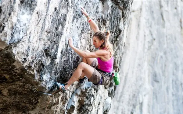female rock climber Lucy Creamer